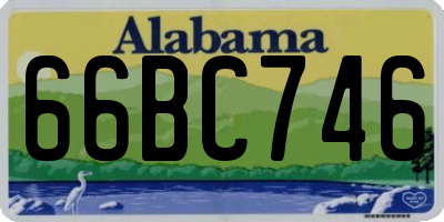 AL license plate 66BC746