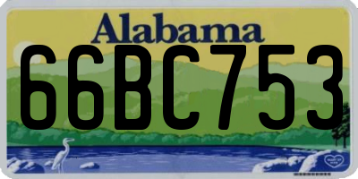AL license plate 66BC753