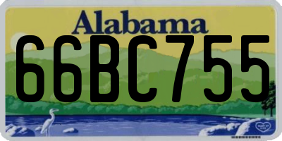 AL license plate 66BC755