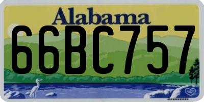 AL license plate 66BC757
