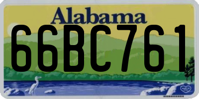 AL license plate 66BC761