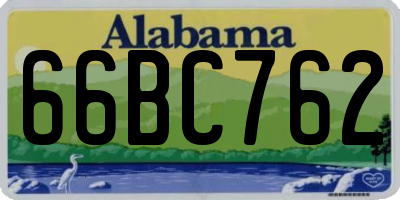 AL license plate 66BC762