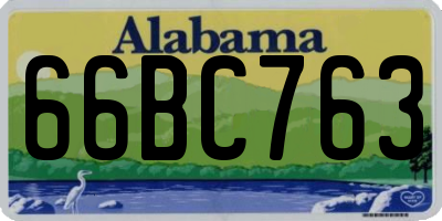 AL license plate 66BC763