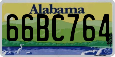 AL license plate 66BC764