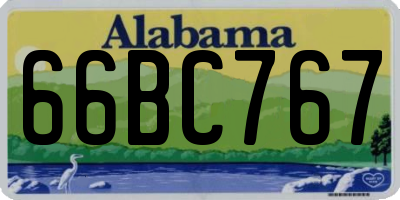 AL license plate 66BC767