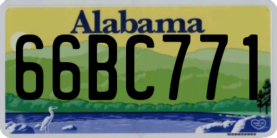AL license plate 66BC771