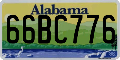 AL license plate 66BC776