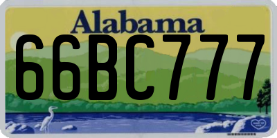AL license plate 66BC777