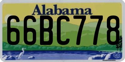 AL license plate 66BC778
