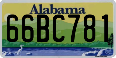AL license plate 66BC781