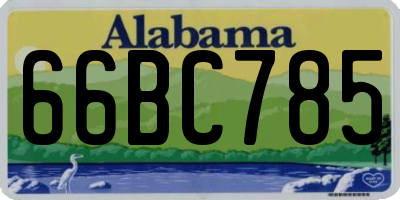 AL license plate 66BC785
