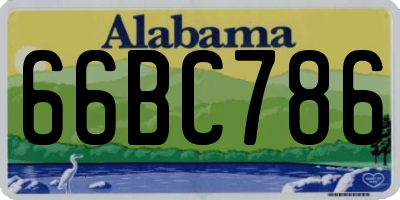 AL license plate 66BC786