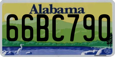 AL license plate 66BC790