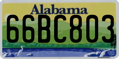 AL license plate 66BC803