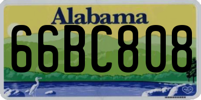 AL license plate 66BC808