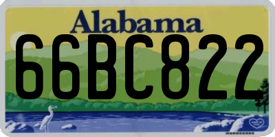 AL license plate 66BC822