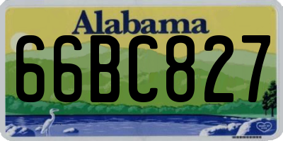AL license plate 66BC827