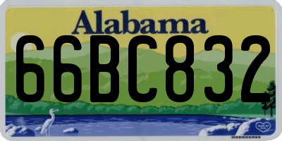 AL license plate 66BC832