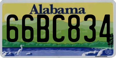 AL license plate 66BC834