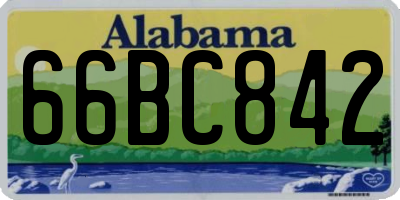 AL license plate 66BC842