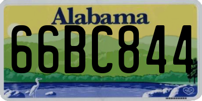AL license plate 66BC844