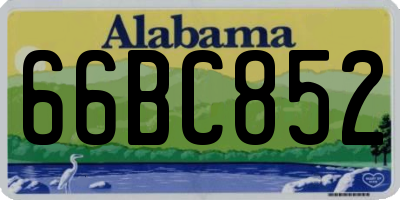 AL license plate 66BC852