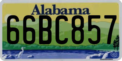 AL license plate 66BC857