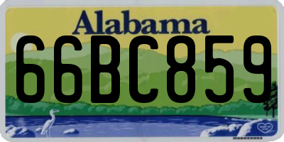 AL license plate 66BC859