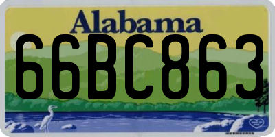 AL license plate 66BC863