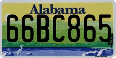 AL license plate 66BC865