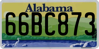 AL license plate 66BC873