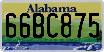 AL license plate 66BC875