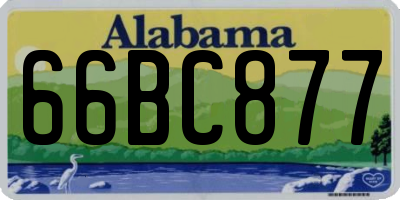 AL license plate 66BC877