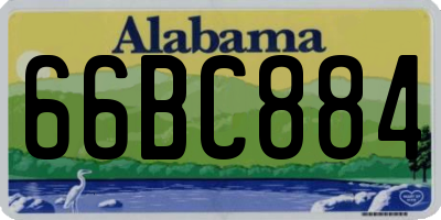 AL license plate 66BC884