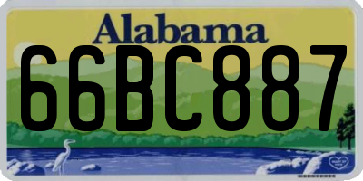 AL license plate 66BC887