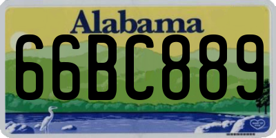 AL license plate 66BC889