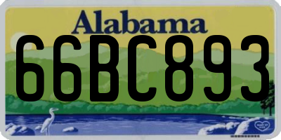 AL license plate 66BC893