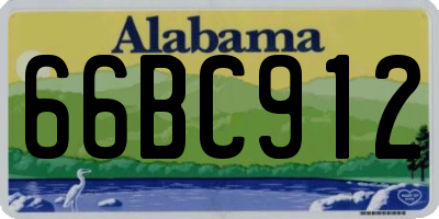 AL license plate 66BC912