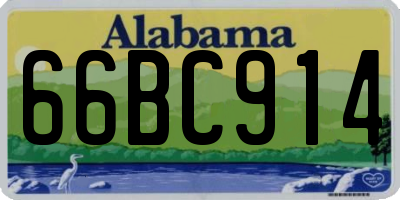 AL license plate 66BC914