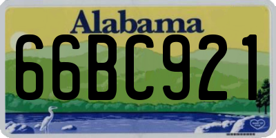 AL license plate 66BC921