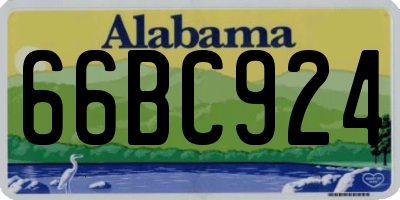 AL license plate 66BC924