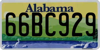 AL license plate 66BC929