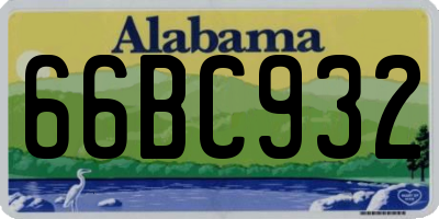 AL license plate 66BC932