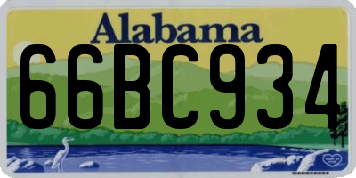 AL license plate 66BC934
