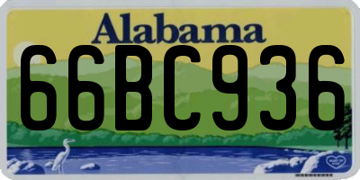 AL license plate 66BC936