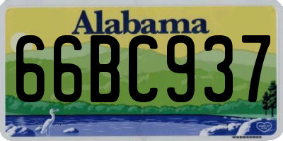 AL license plate 66BC937