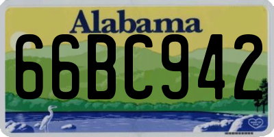 AL license plate 66BC942