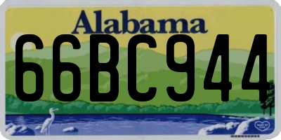 AL license plate 66BC944