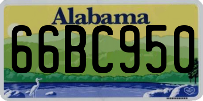 AL license plate 66BC950