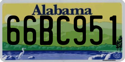 AL license plate 66BC951